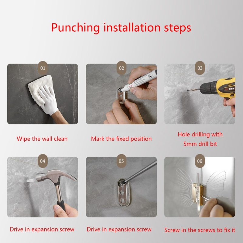 Aoto Móc Treo Áo Khoác / Chìa Khóa Bằng Acrylic Hình Bướm Vintage Trang Trí Tường Ki