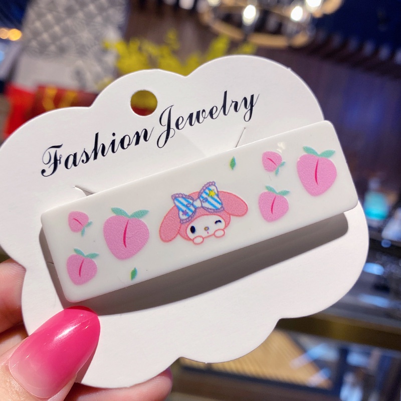 Kẹp Tóc Hình Sanrio Hello Kitty Kuromi Cinnamon Purin Ngọt Ngào Cá Tính Thời Trang Cho Nữ