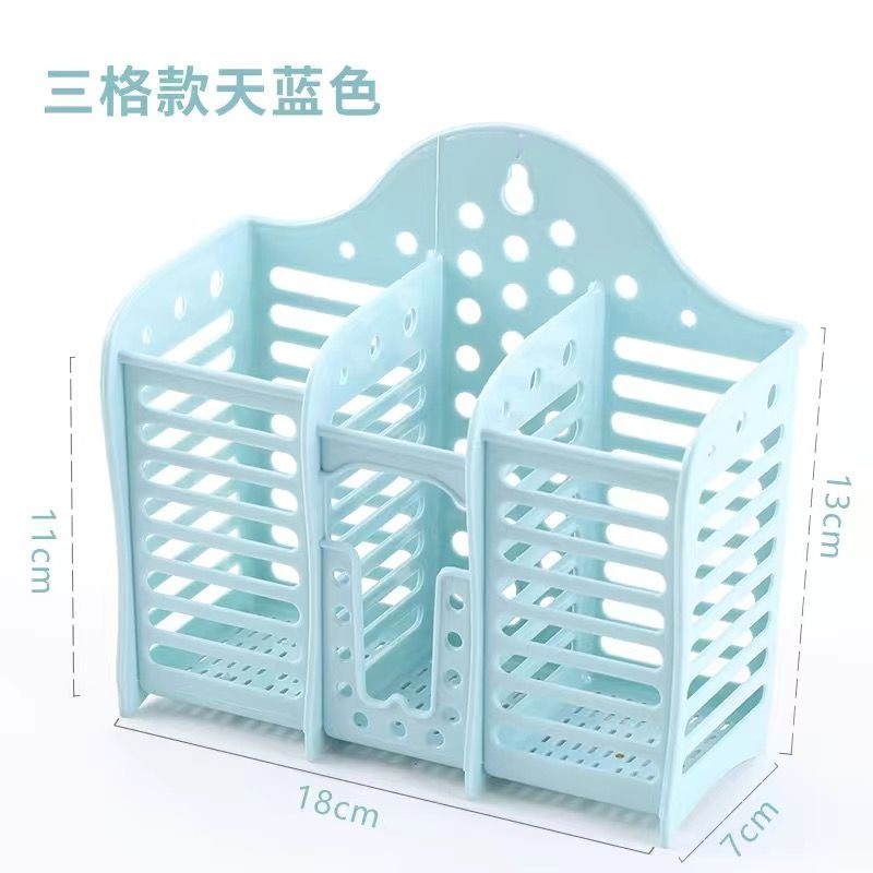 ( Xả Hàng ) Ống cắm đũa 3 ngăn có lỗ thoát nước tiện lợi