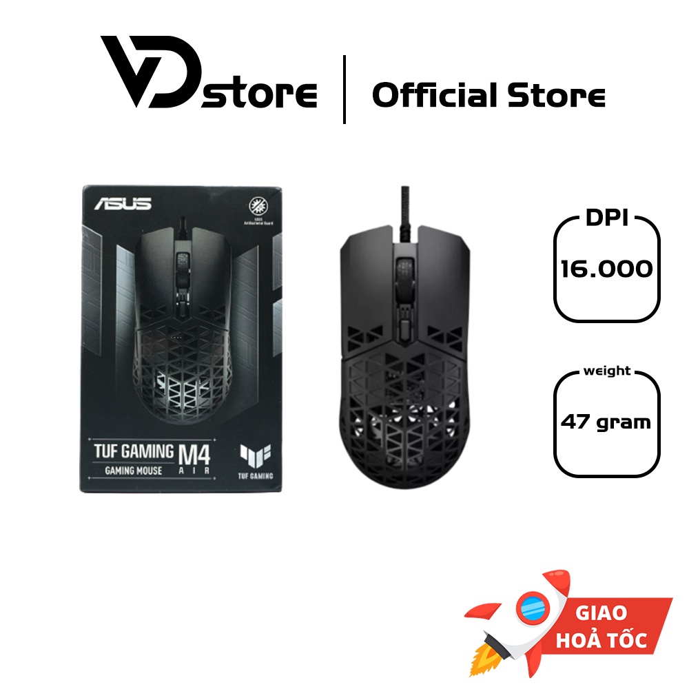 Chuột gaming có dây Asus TUF M4 Air siêu nhẹ - New box, BH chính hãng 24 tháng