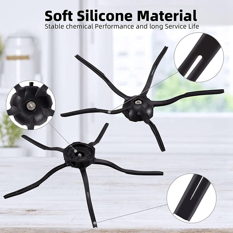 Bộ Phụ Kiện Màng Lọc HEPA Và Bàn Chải Chính Màu Đen Thay Thế Dành Cho Máy Hút Bụi Roborock S7 S70 S75 S7Max S7MaxV T7S