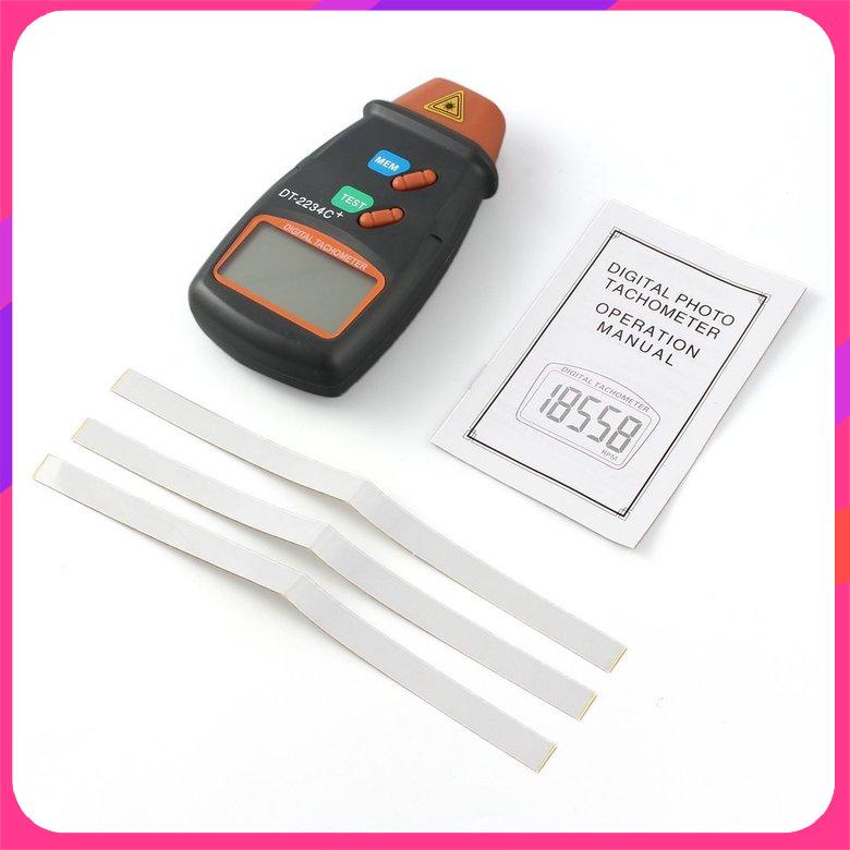 PK Digital Laser Photo Tachometer Non Contact RPM Tach Speed Gauge Engine