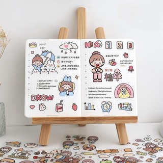 Miếng sticker cute dán vở, bình nước DIY