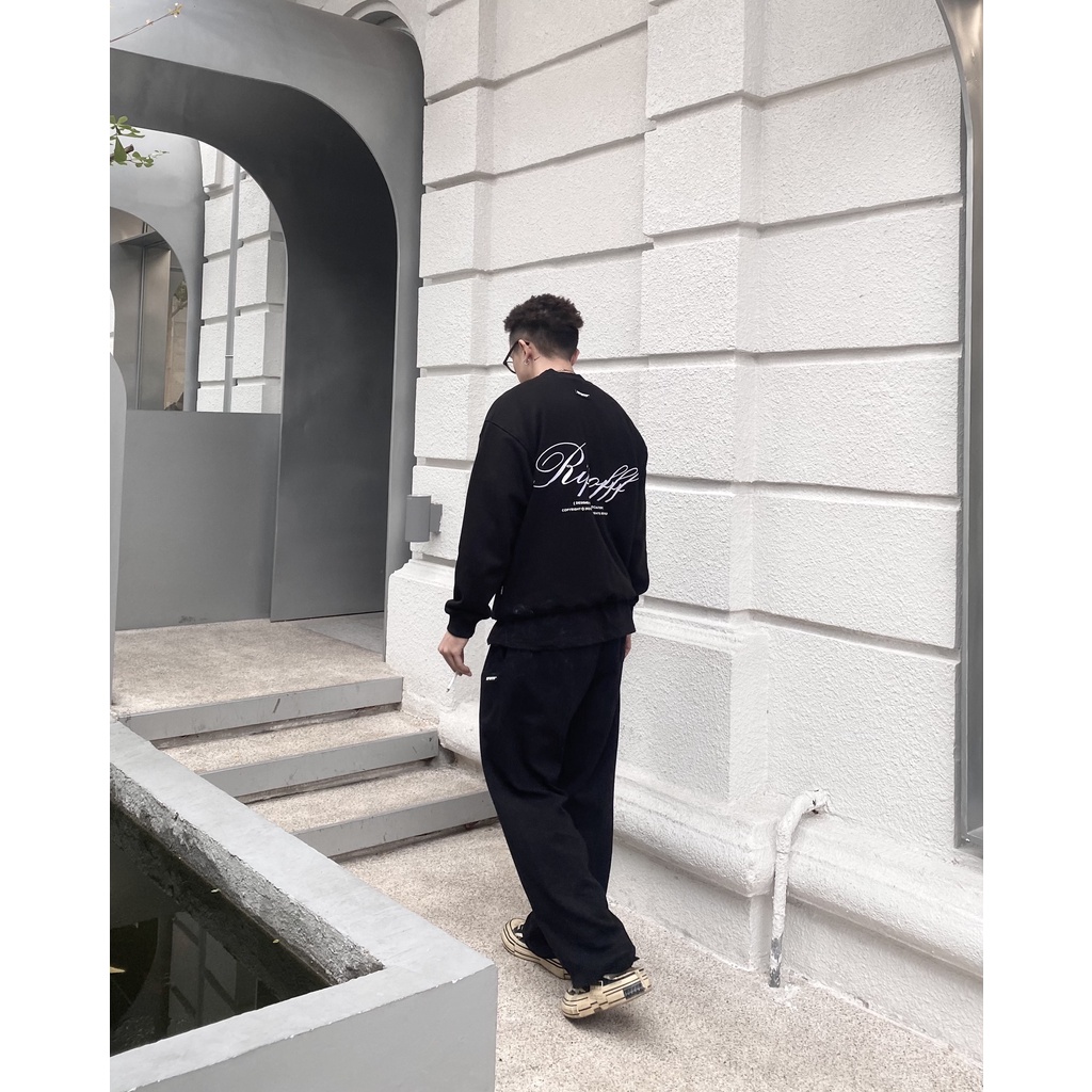 RIPOFFF Wide Leg Pants - Black