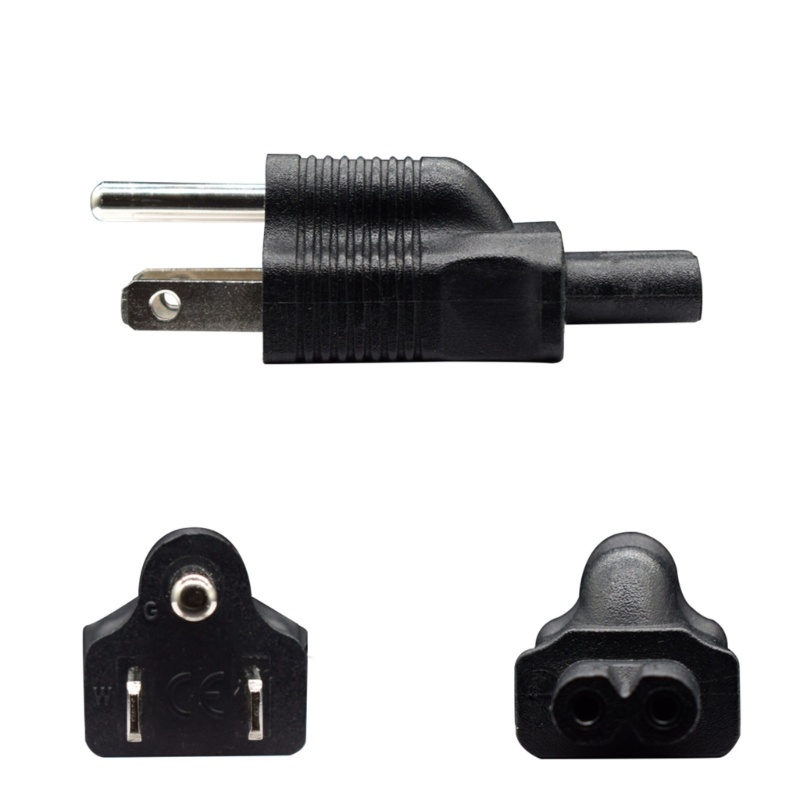 Đầu Nối Chuyển Đổi Nerf C14 Sang C7 IEC AC 8 2 Cực 3 Cho Notebook Laptop