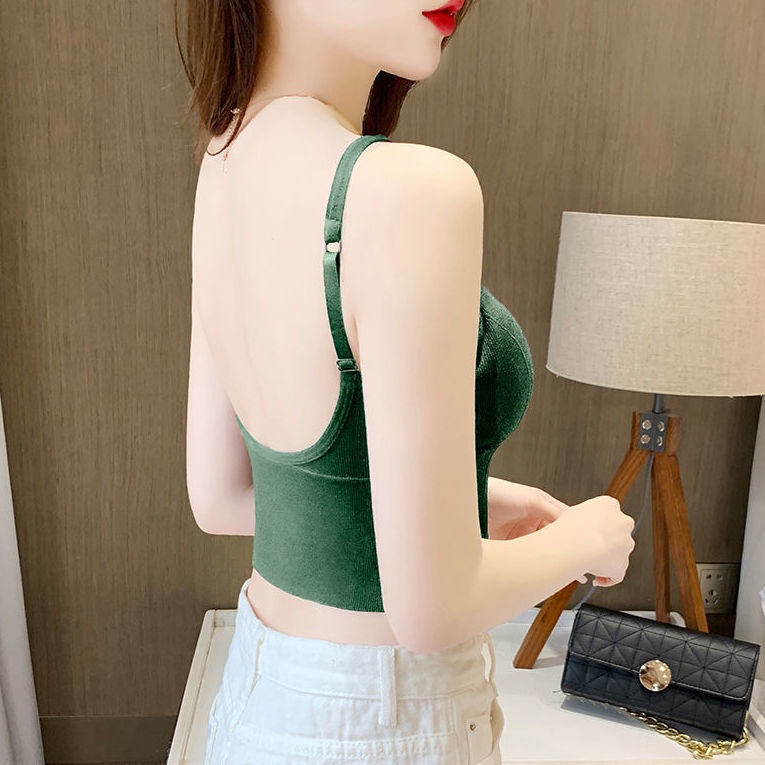 Set 2 Áo Lót Hai Dây Dáng Chữ U Hở Lưng Thời Trang Mùa Hè Cho Nữ