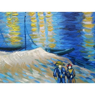 Sao Đêm -  Tranh Sơn Dầu Vẽ Tay 30x40cm