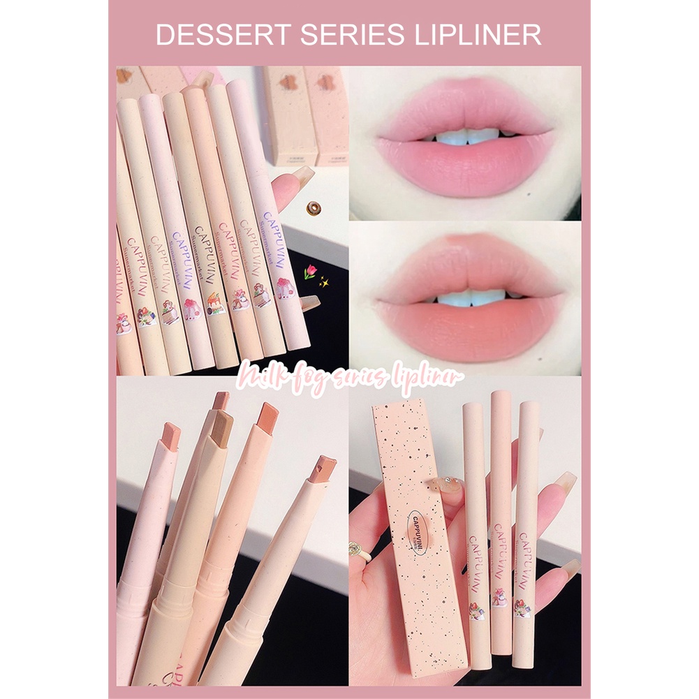 Son Môi Kiêm Chì Kẻ Viền Môi Lì Màu Không Thấm Nước Lâu Trôi CAPPUVINI