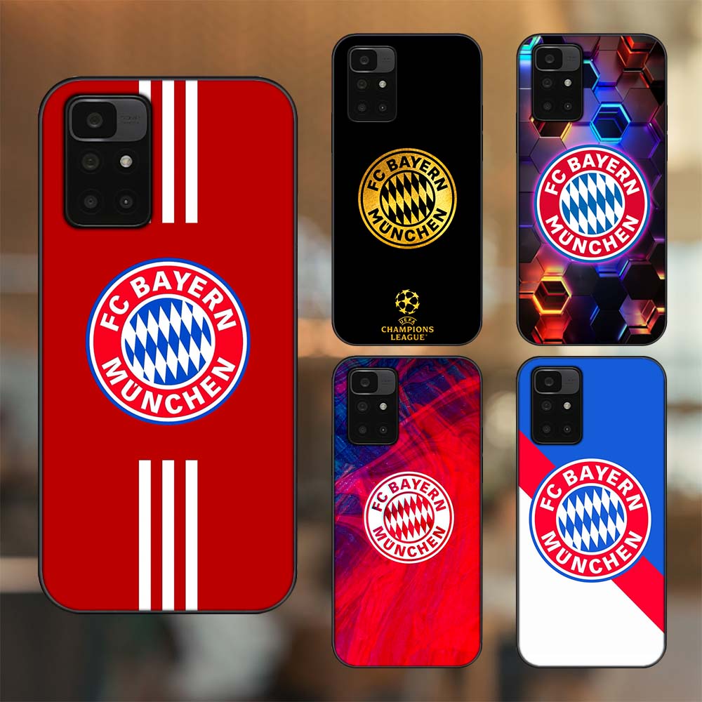 Ốp lưng Xiaomi Redmi 10 viền đen in hình CLB Bóng Đá Bayer Munich