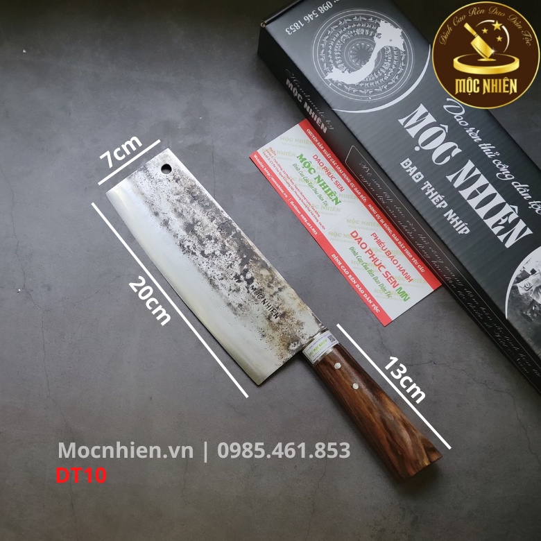 Dao Thái Chống Dính Phúc Sen Mộc Nhiên Bản Rộng 7.5cm Được Rèn Bằng Nhíp Ô Tô
