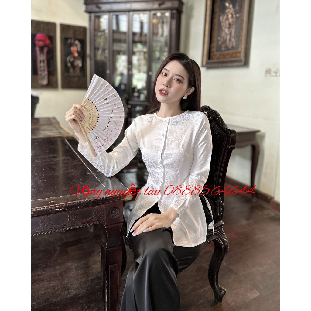 TRỌN BỘ BÀ BA HOA CÚC CỔ TRÒN 009