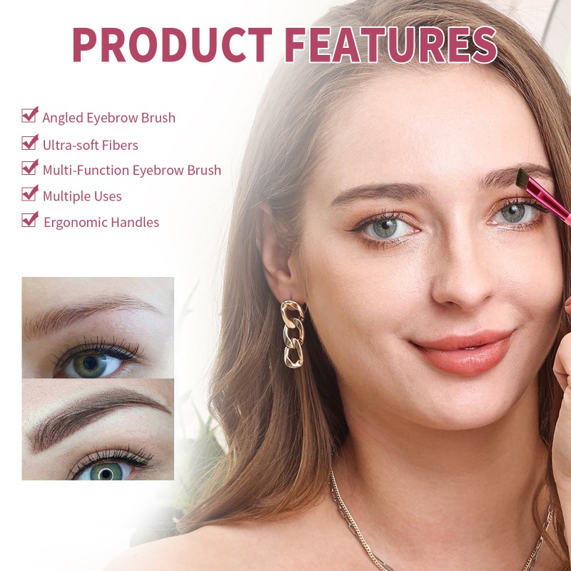 Set 2 Cọ Trang Điểm Sợi Siêu Mềm Đa Năng