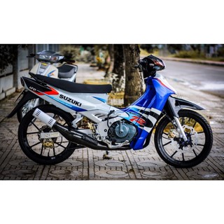 Tem rời suzuki satria 2000 trắng xanh