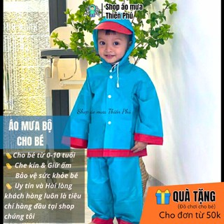 Áo mưa bộ trẻ em 2-10 tuổi, Size số 2