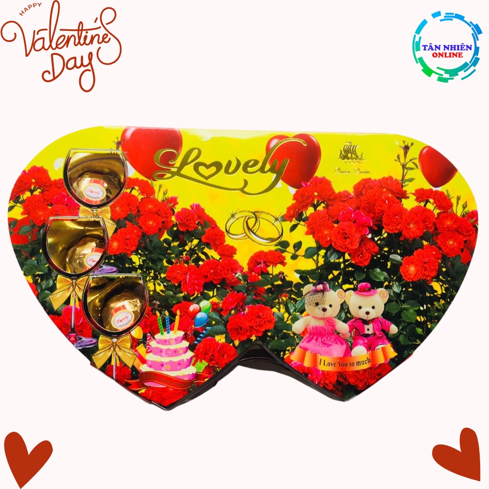 Socola Valentine trái tim ĐÔI tặng ngày lễ tình nhân 14/2, 14/3, quà 8/3