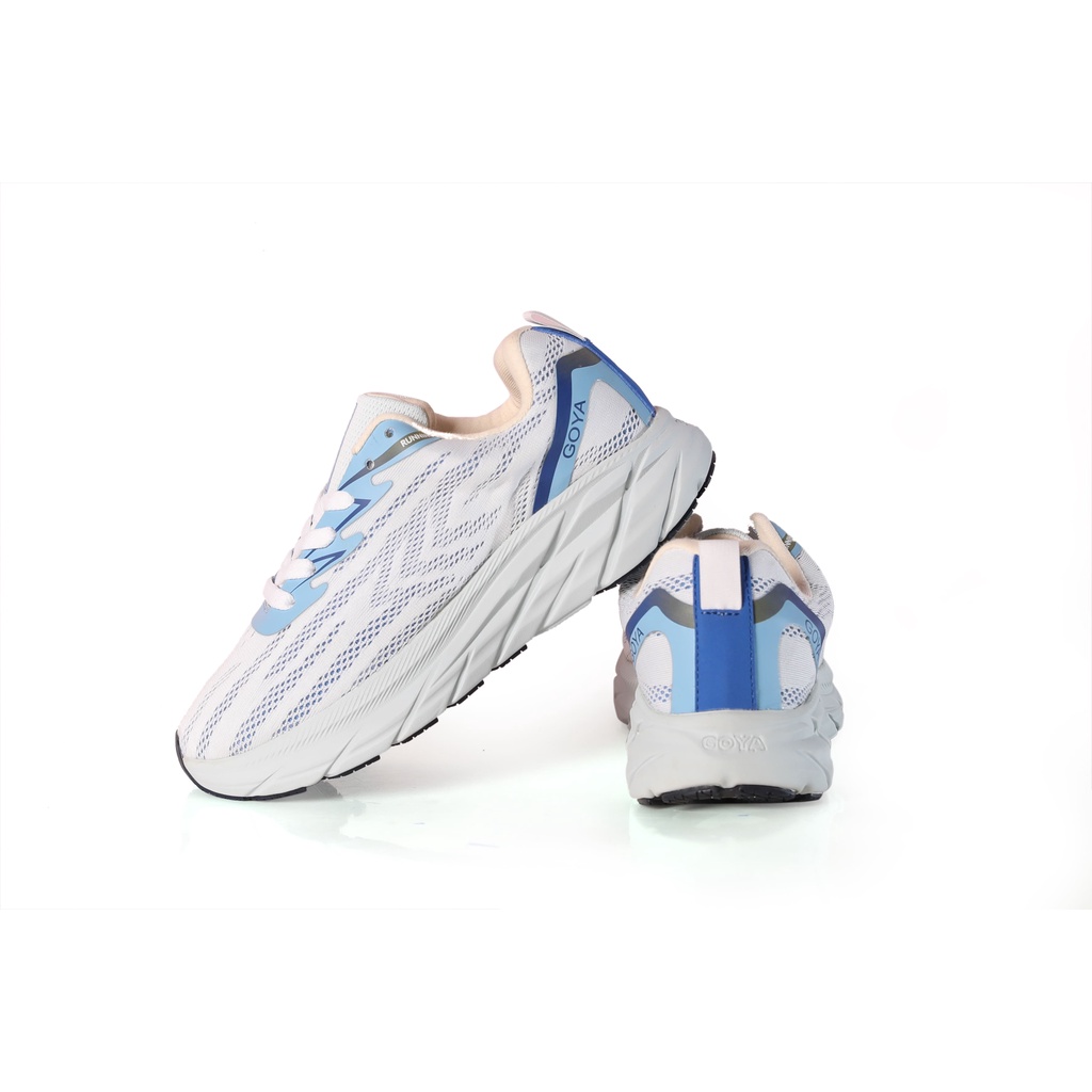 Giày thể thao chạy bộ nam nữ Goya Plus năm 2023 màu trắng xanh