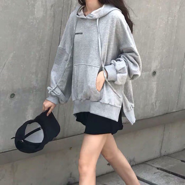 Áo Hoodie nỉ xẻ tà