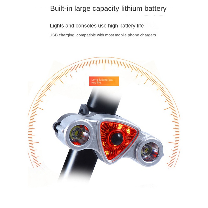 Đèn LED Tín Hiệu Rẽ Chống Thấm Nước Sạc USB Cho Xe Đạp