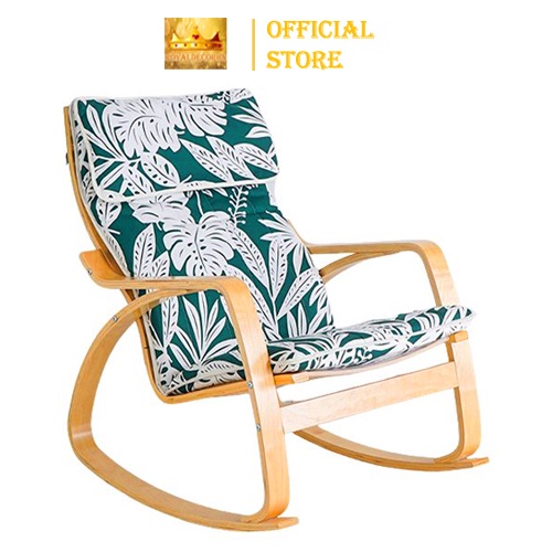 Ghế Bập Bênh ROYALDECORHN Thư Giãn Ngồi Đọc Sách Nghỉ Ngơi Nội Thất Phòng Khách