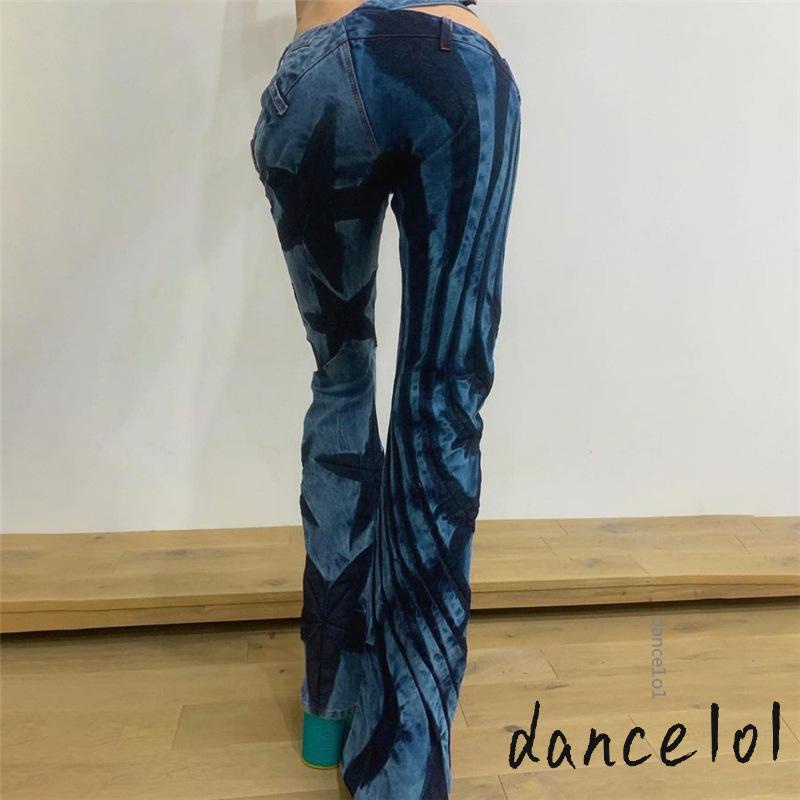 Quần Dài Eo Cao Dáng Suông In Họa Tiết dance1o1 Hợp Thời Trang Cho Bạn