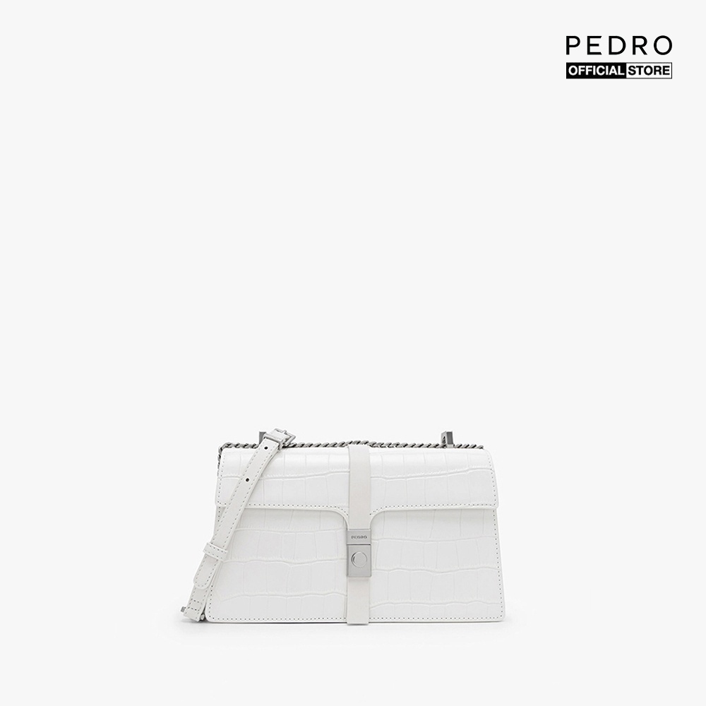 PEDRO - Túi đeo vai nữ hình hộp chữ nhật Leather Croc Effect PW2-76610052-03