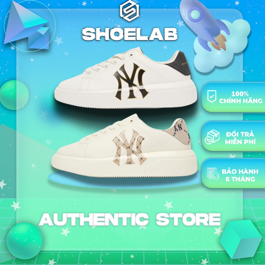 Giày MLB Sneaker Cổ Thấp Chunky Classic logo Yankee.s - Unisex Thương Hiệu Hàn Quốc Chính Hãng,SHOELAB
