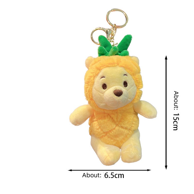 Móc Khóa Gấu Pooh Nhồi Bông Mềm Mại Dễ Thương