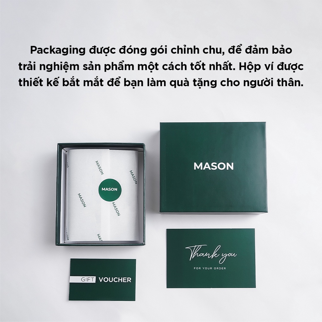 Ví nam dáng đứng cao cấp Liam da Taiga nhập khẩu thương hiệu MASON - M32