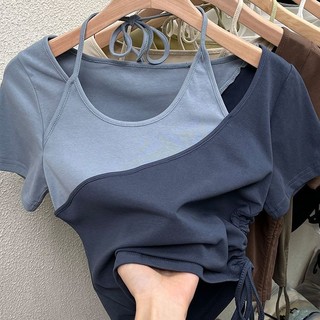 Áo COZOKC ngắn tay ôm dáng trễ vai xinh xắn dành cho nữ