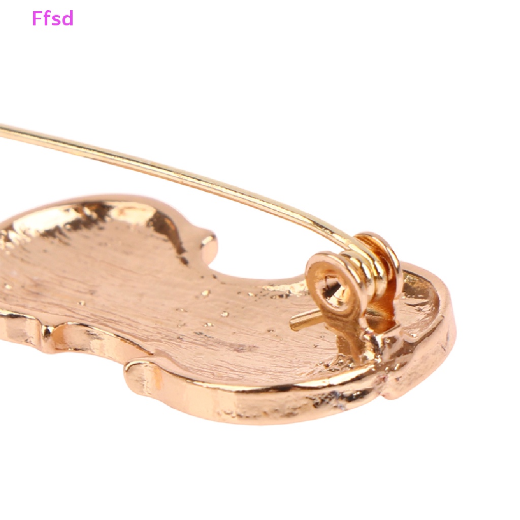 1 Ghim Cài Áo Hình Đàn Violin Màu Đỏ Thời Trang