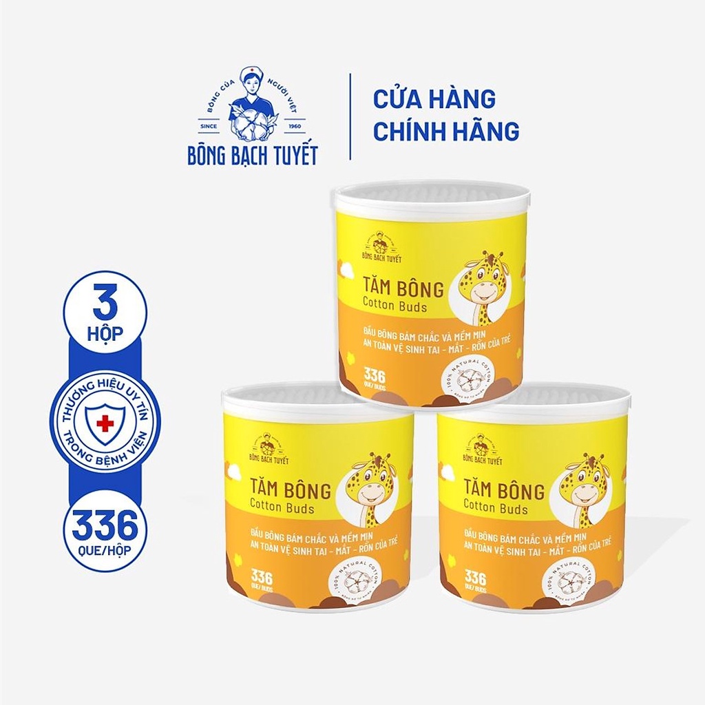 Tăm bông trẻ em Bông Bạch Tuyết 336 que