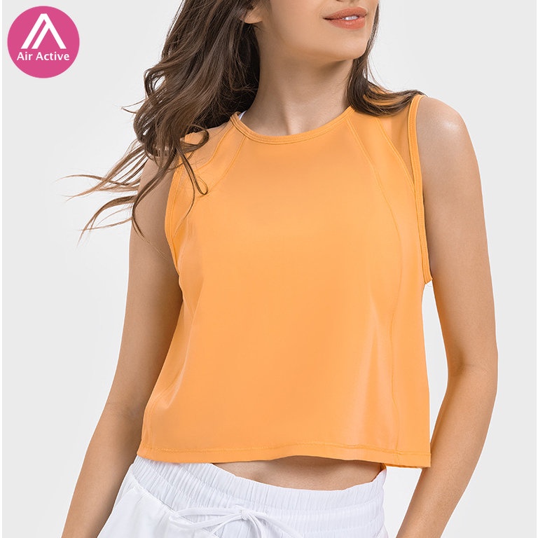 Áo thun thể thao crop top AIRACTIVE LEISURE sát nách phối lưới chất liệu thấm hút khô nhanh thoáng khí dành cho nữ