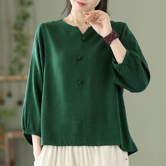 Áo Thun Ba Lỗ Vải Lanh Cotton Cổ Tròn Màu Trơn Thời Trang Xuân Hè Mới M-4xl2023
