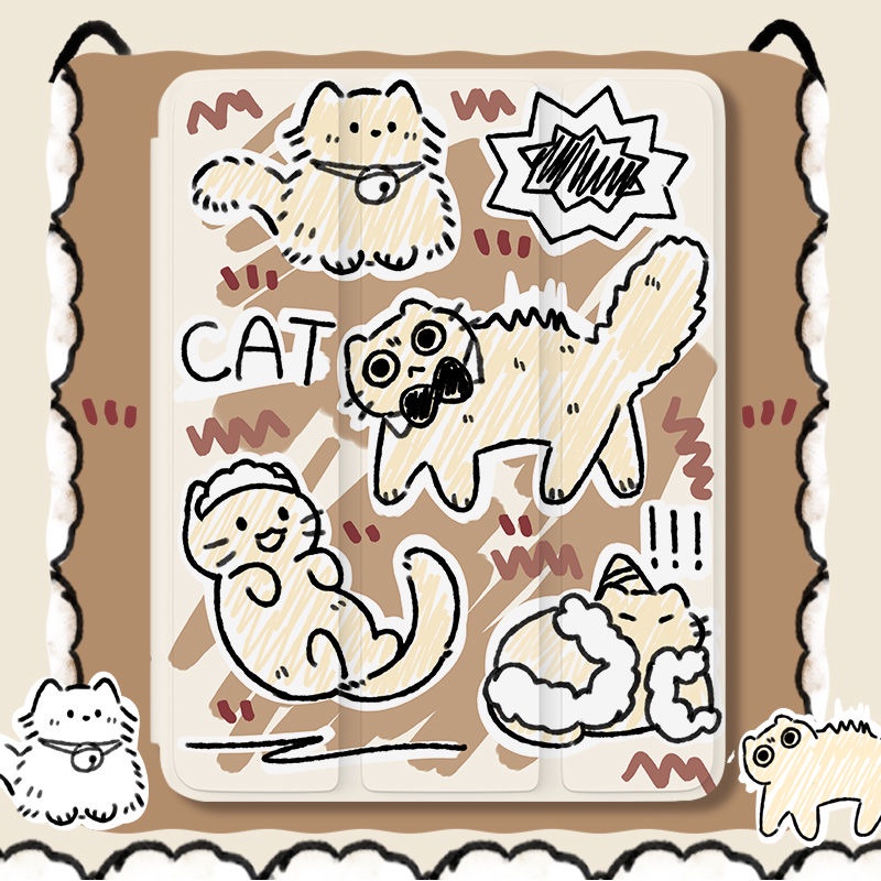 Ốp Máy Tính Bảng Mềm Hình Cún Dễ Thương Có Ngăn Đựng Bút Cho iPad Gen10 Pro11 "Pro12.9" 2022 Air4 / Air5 Gen7 / 8 / 9 mini6