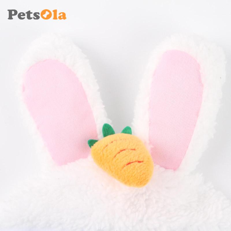 Băng đô tai thỏ PETSOLA giữ ấm hóa trang Giáng sinh cho thú cưng