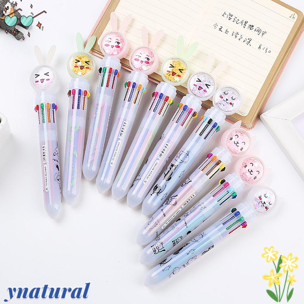 Bút Bi Hình Mèo Đính Kim Sa Lấp Lánh 10 Màu Sắc Tùy Chọn Trang Trí Nhà Cửa / Văn Phòng / Trường Học