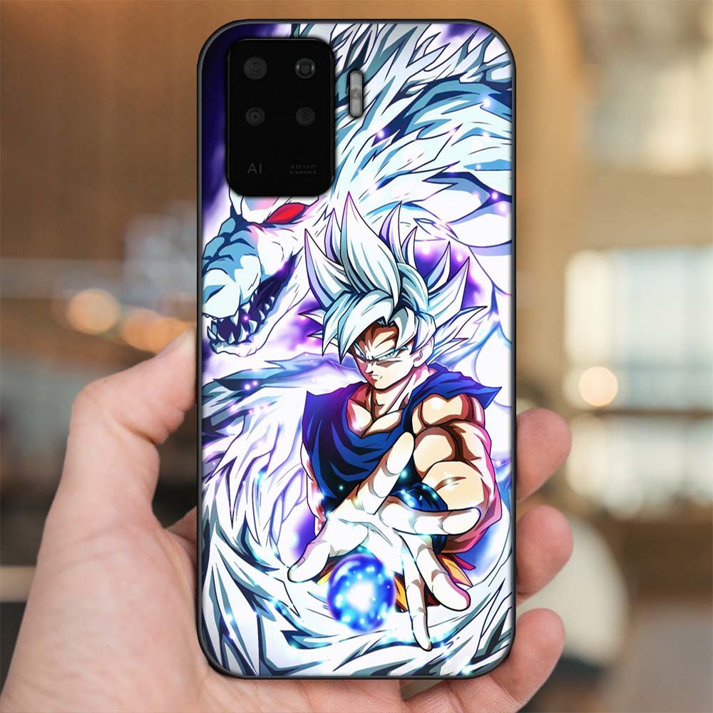 Ốp lưng Oppo A94 viền đen in hình Son Goku Dragon Ball Super Saiyan