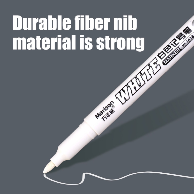 Bút Lông Đánh Dấu Đường Viền Bánh Xe Nhanh Khô Chống Thấm Nước Màu Trắng