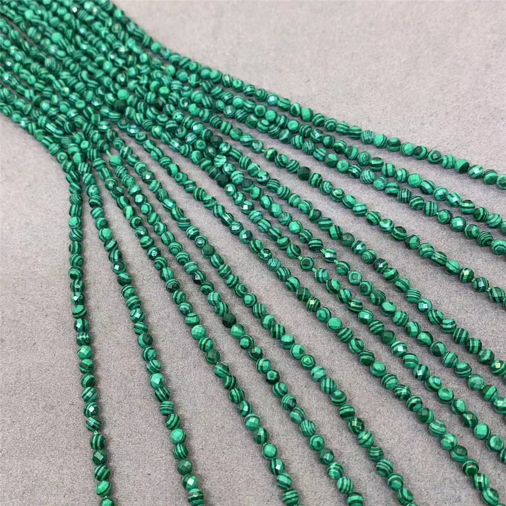 Chuỗi Hạt Đá Malachite Tự Nhiên 2 / 3 / 4mm