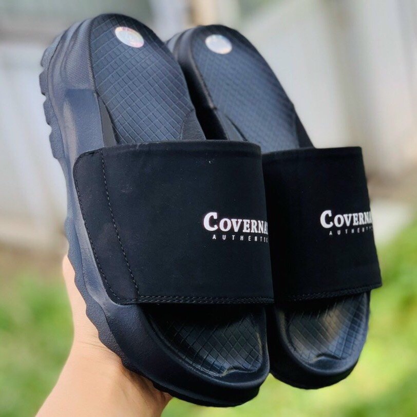 Dép covernat bacsic -FREESHIP + chọn tăng 1 size- Dép chữ C thể thao quai ngang nam nữ đế độn 4-5cm, đế Api bền,đen