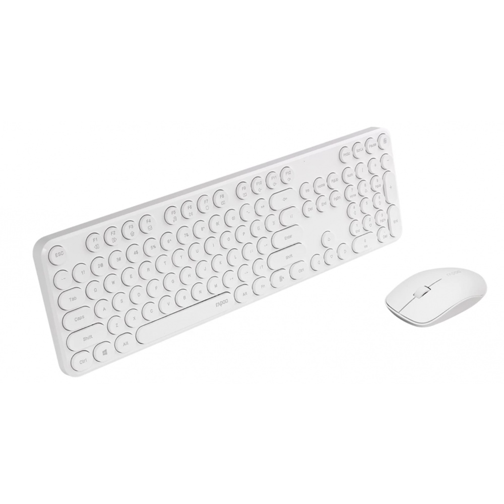 Bộ Bàn Phím Chuột Không Dây Rapoo X260S 3 màu Hồng - Trắng - Đen - New chính hãng - BH 24 Tháng