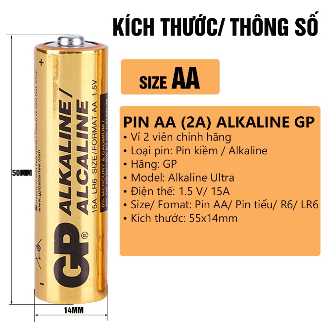 Pin GP Alkaline LR6 AA 1.5V