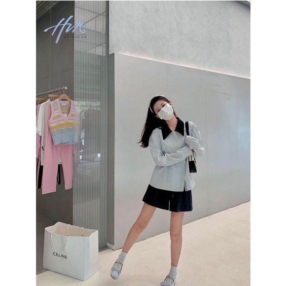 Hhjdxd2022 Áo Sơ Mi Dài Tay Dáng Rộng Phong Cách Preppy Pháp Thời Trang Mùa Thu Cho Nữ