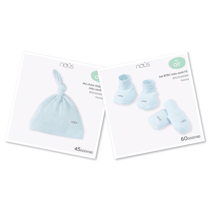 Phụ kiện mũ, bao tay chân nous