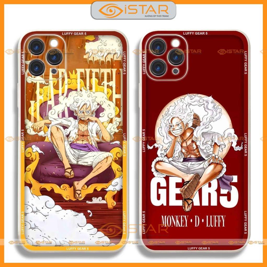 Ốp lưng iPhone cạnh vuông anime one piece luffy gear 2/3/4/5 đảo hải tặc cho ip 6/6s/7/8/X/XS/11/12/13/14 Pro Plus Max