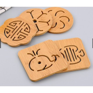 Miếng Lót Nồi Bằng Gỗ Hình Cute Miếng lót nồi, bát, cốc, chén bằng gỗ: - Đế lót nồi bằng gỗ được gia công hoàn toàn bằng