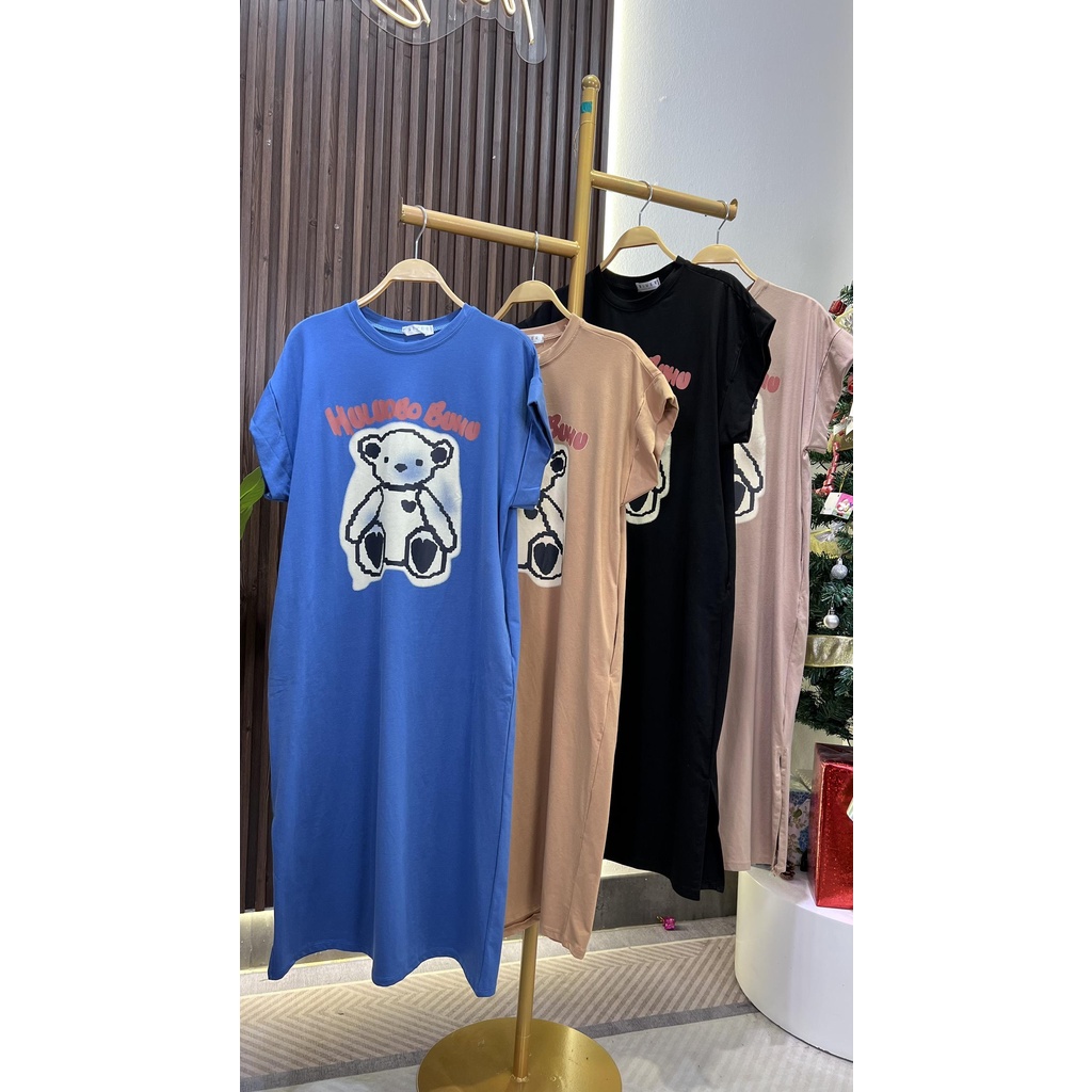[ VCT145 ] Váy cotton thun hình gấu HuLu | BigBuy360 - bigbuy360.vn