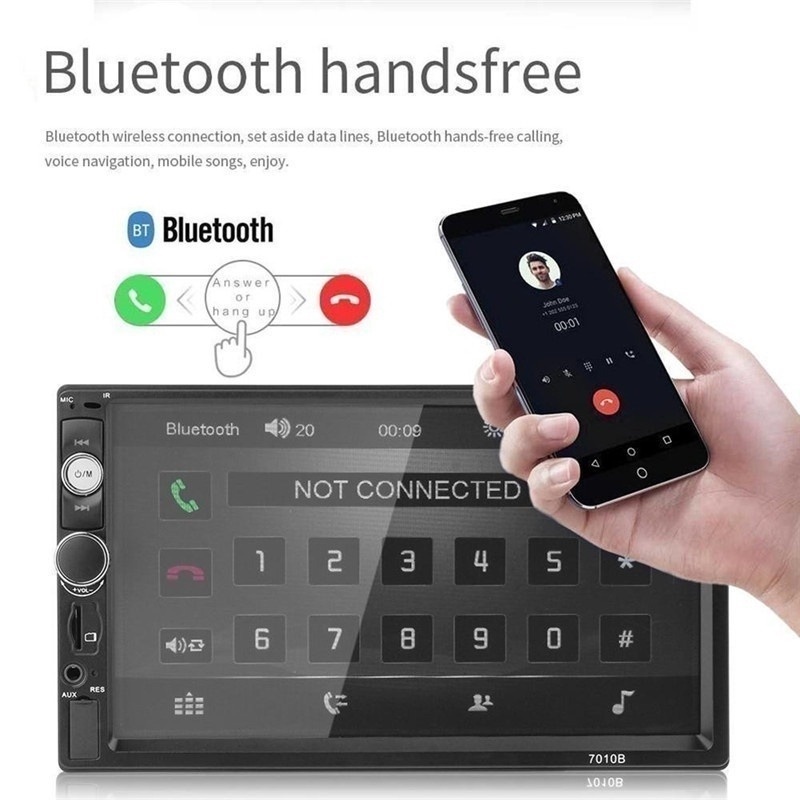 Máy Nghe Nhạc MP5 7010B Màn Hình Cảm Ứng HD MP5 7 Inch 2 Din Stereo HD Kết Nối Bluetooth USB FM Đa Phương Tiện Cho Xe Hơi