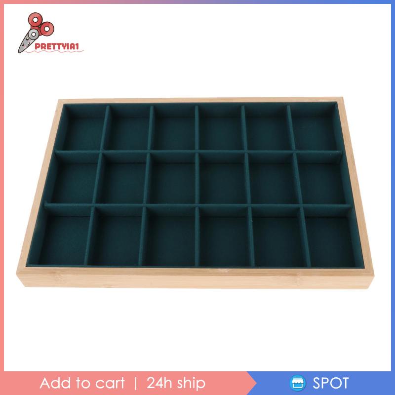 [Prettyia1] Khay Nỉ Đựng Trang Sức Có Thể Xếp Chồng Lên Nhau Cho Ngăn Kéo / Vòng Tay