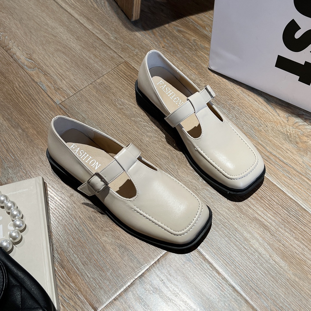 OPAL Thời trang giày cao gót thấp phong cách Anh 2023 dành cho phụ nữ